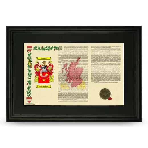 Southerland Deluxe Armorial Landscape Framed- Black