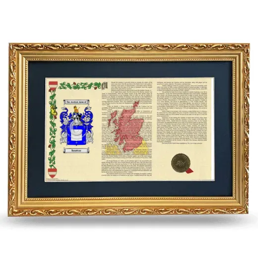 Souttar Deluxe Armorial Landscape Framed - Gold