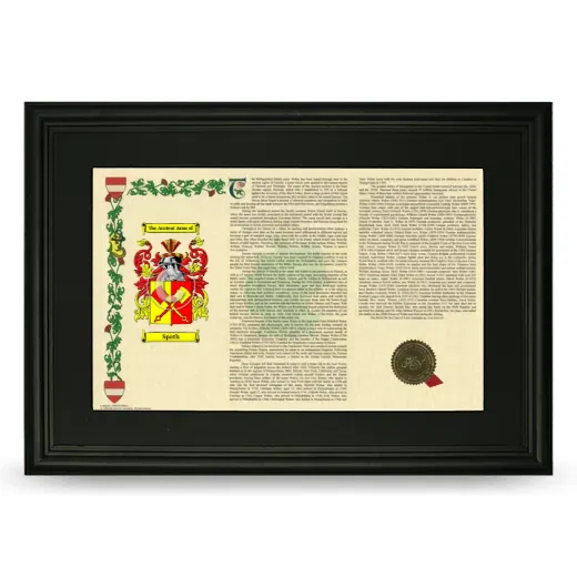 Spath Deluxe Armorial Landscape Framed- Black