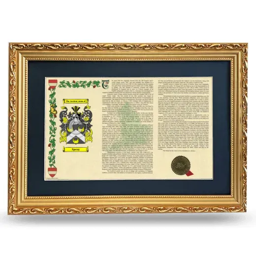 Speny Deluxe Armorial Landscape Framed - Gold