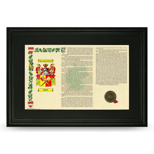Spieth Deluxe Armorial Landscape Framed- Black