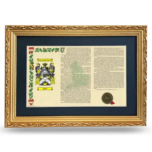 Spine Deluxe Armorial Landscape Framed - Gold