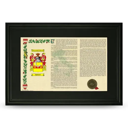 Spinozzi Deluxe Armorial Landscape Framed- Black