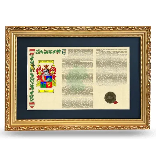 Spitze Deluxe Armorial Landscape Framed - Gold