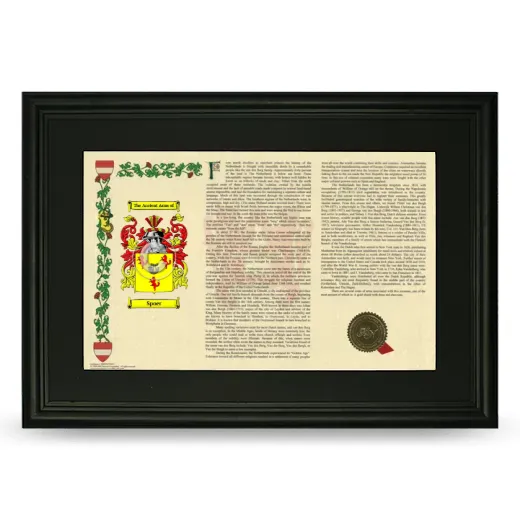 Spoer Deluxe Armorial Landscape Framed- Black