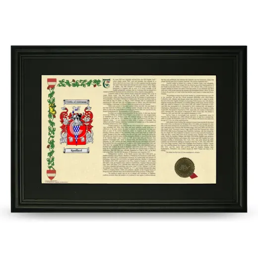 Spoffard Deluxe Armorial Landscape Framed- Black
