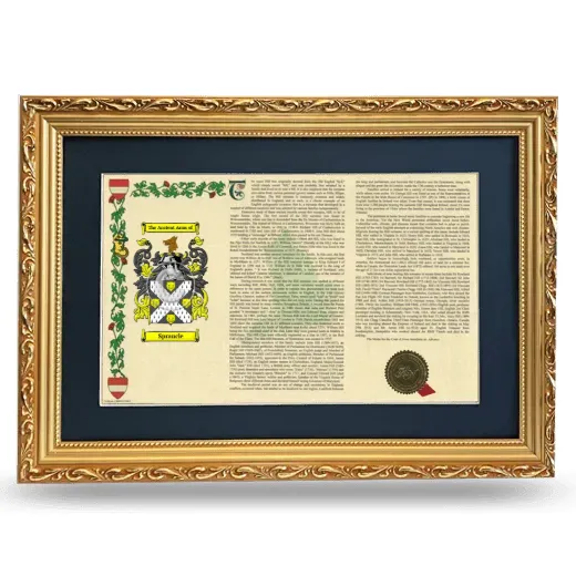 Sprancle Deluxe Armorial Landscape Framed - Gold