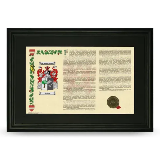 Spruce Deluxe Armorial Landscape Framed- Black