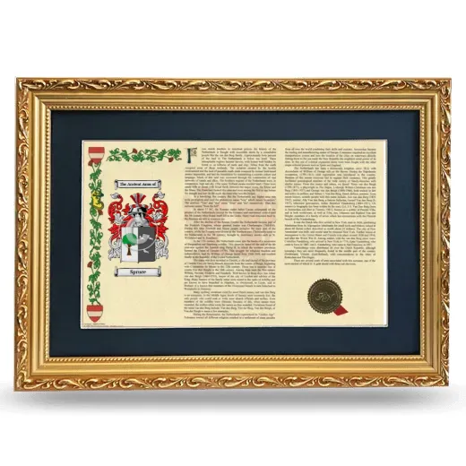 Spruce Deluxe Armorial Landscape Framed - Gold