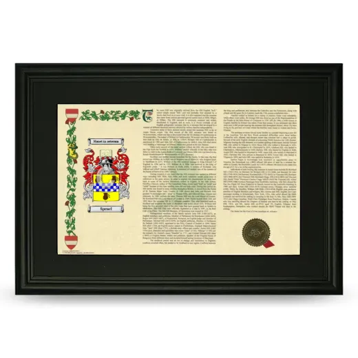 Spruel Deluxe Armorial Landscape Framed- Black