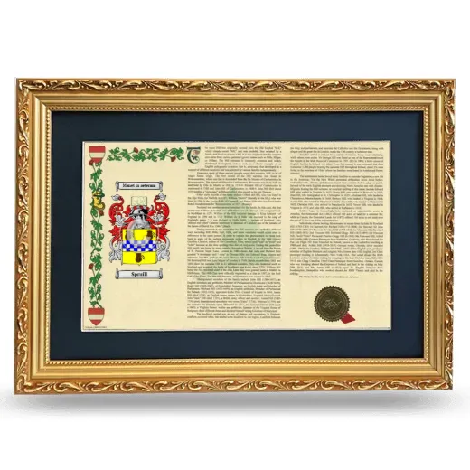 Spruill Deluxe Armorial Landscape Framed - Gold
