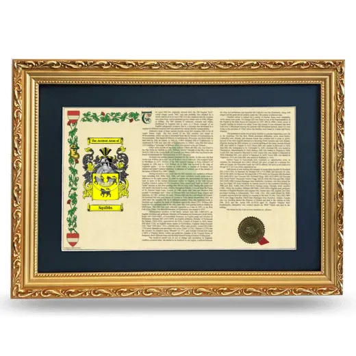 Squibbs Deluxe Armorial Landscape Framed - Gold