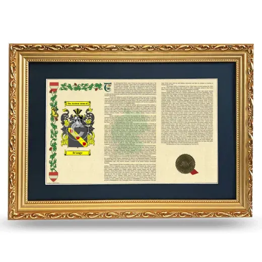 St'ange Deluxe Armorial Landscape Framed - Gold