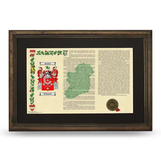 St'laurent Deluxe Armorial Landscape Framed - Brown