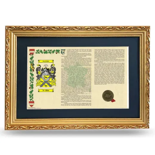 St-Albin Deluxe Armorial Landscape Framed - Gold