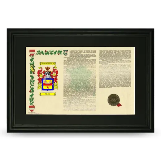 St.cyr Deluxe Armorial Landscape Framed- Black