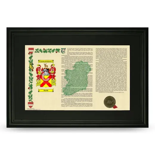 Stacie Deluxe Armorial Landscape Framed- Black
