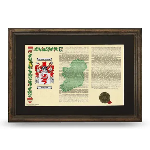 Stacpoole Deluxe Armorial Landscape Framed - Brown