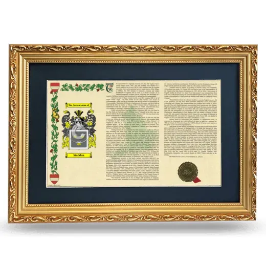 Stadden Deluxe Armorial Landscape Framed - Gold