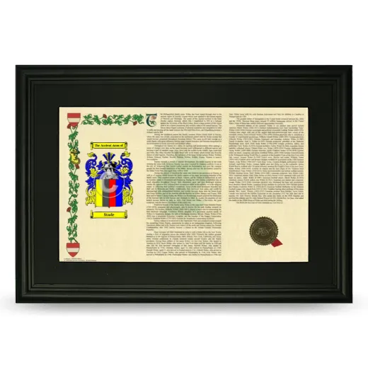 Stade Deluxe Armorial Landscape Framed- Black