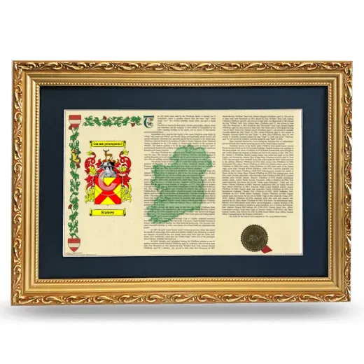 Staicey Deluxe Armorial Landscape Framed - Gold