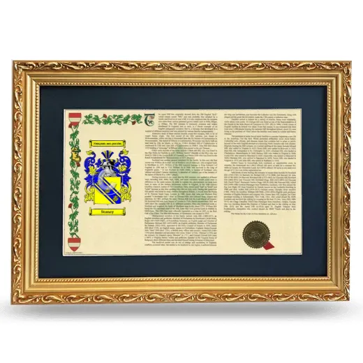 Stanay Deluxe Armorial Landscape Framed - Gold