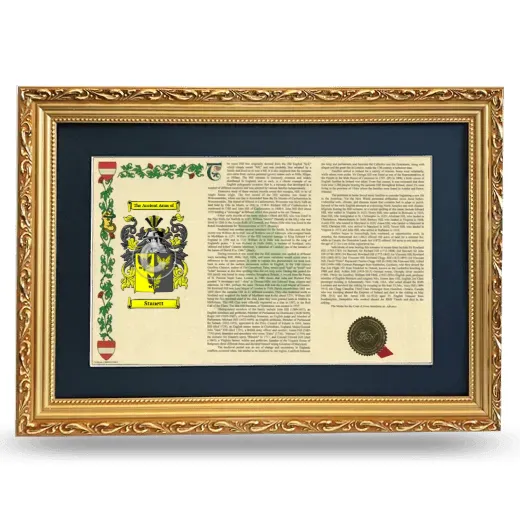 Stanett Deluxe Armorial Landscape Framed - Gold