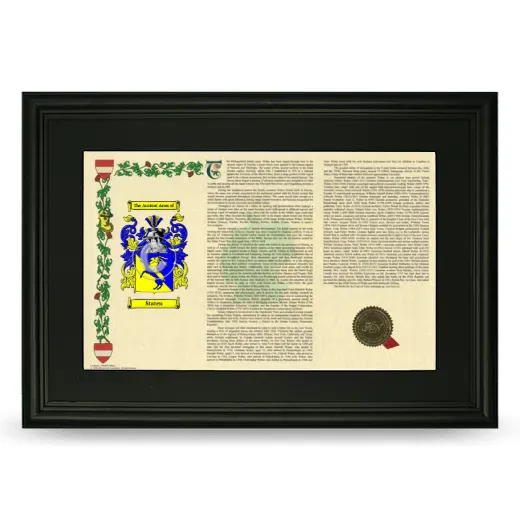 Staten Deluxe Armorial Landscape Framed- Black