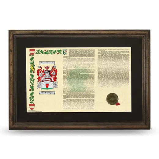 Staufenberger Deluxe Armorial Landscape Framed - Brown