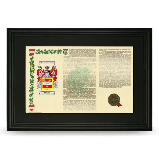 Steckle Deluxe Armorial Landscape Framed- Black