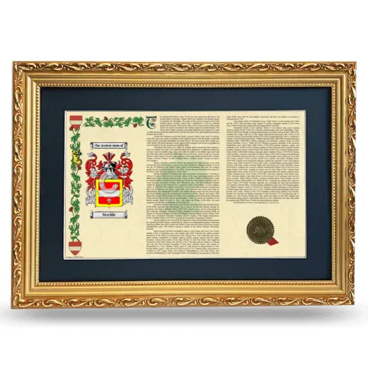Steckle Deluxe Armorial Landscape Framed - Gold