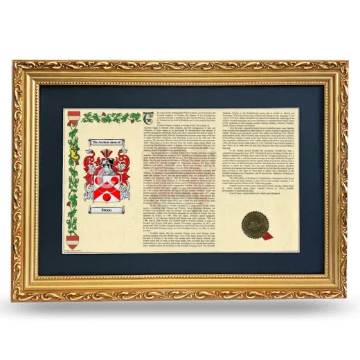 Steen Deluxe Armorial Landscape Framed - Gold