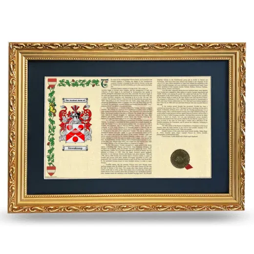 Steenkamp Deluxe Armorial Landscape Framed - Gold