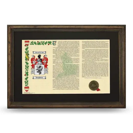 Steepleton Deluxe Armorial Landscape Framed - Brown