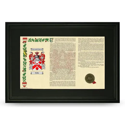 Stehn Deluxe Armorial Landscape Framed- Black