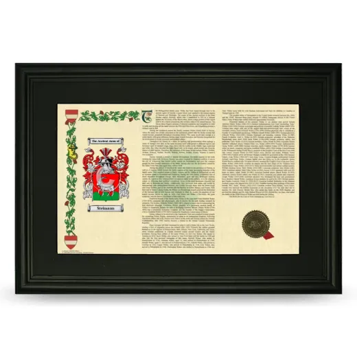 Steimann Deluxe Armorial Landscape Framed- Black