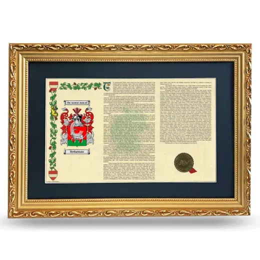 Steineman Deluxe Armorial Landscape Framed - Gold