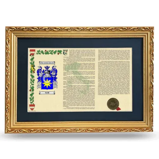 Stelli Deluxe Armorial Landscape Framed - Gold