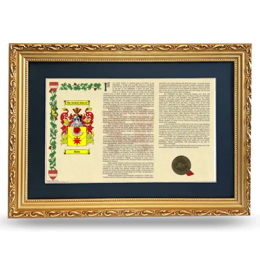 Sten Deluxe Armorial Landscape Framed - Gold