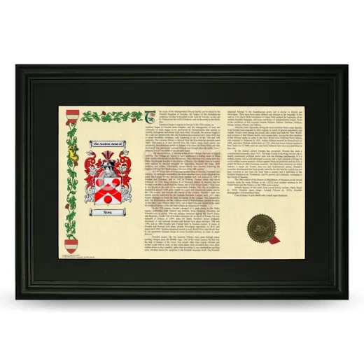 Sten Deluxe Armorial Landscape Framed- Black