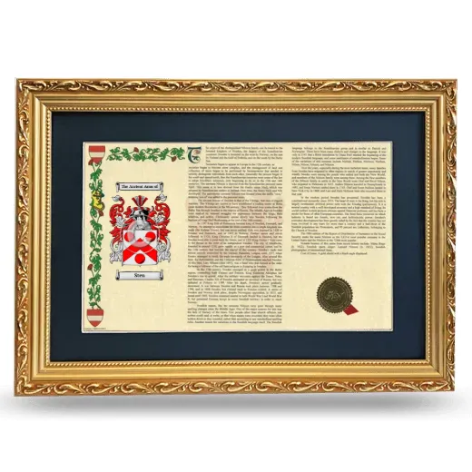 Sten Deluxe Armorial Landscape Framed - Gold