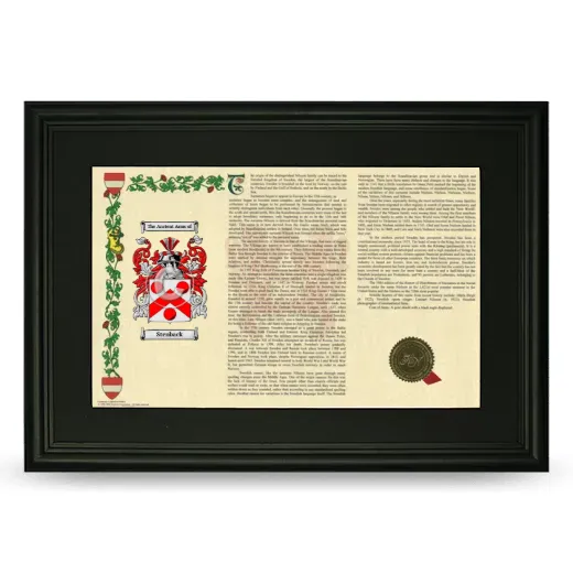 Stenback Deluxe Armorial Landscape Framed- Black