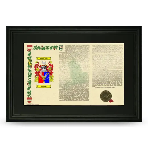 Stenner Deluxe Armorial Landscape Framed- Black