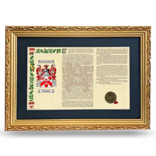 Stennings Deluxe Armorial Landscape Framed - Gold
