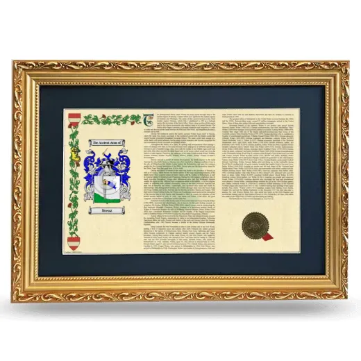 Stenz Deluxe Armorial Landscape Framed - Gold
