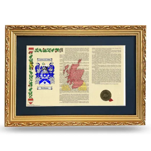 Stevinson Deluxe Armorial Landscape Framed - Gold