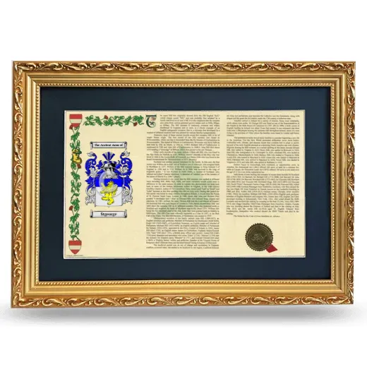 Stgeorge Deluxe Armorial Landscape Framed - Gold