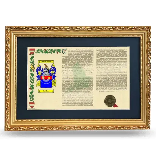 Stjohns Deluxe Armorial Landscape Framed - Gold
