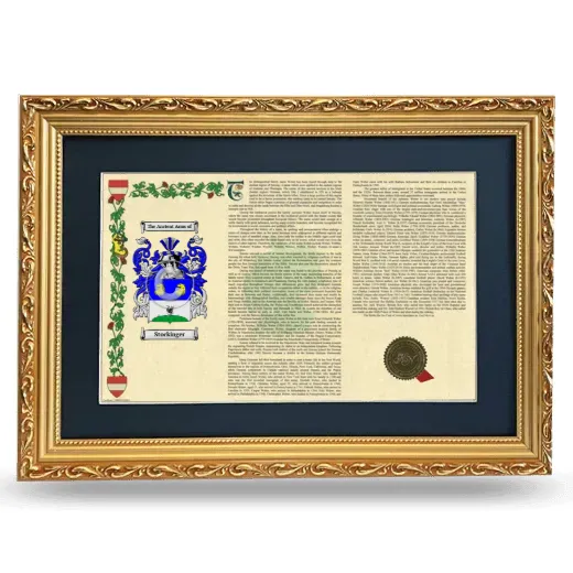 Stockinger Deluxe Armorial Landscape Framed - Gold