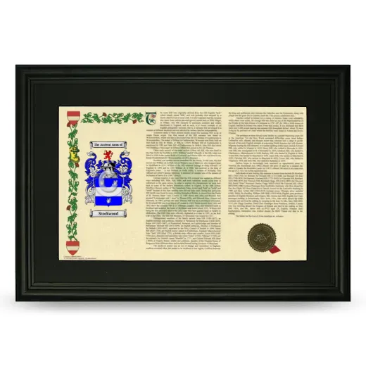 Stockwood Deluxe Armorial Landscape Framed- Black
